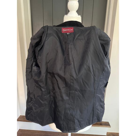 Vintage Sasson Gray Wool Blazer with Velvet Collar - Picture 9 of 9